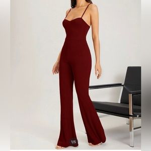 Shein Women’s Burgundy Jumpsuit